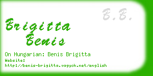 brigitta benis business card